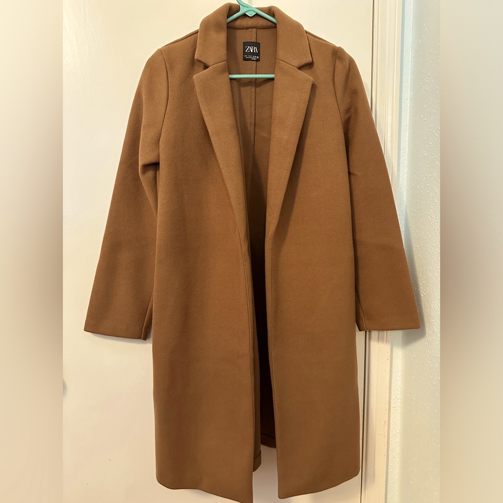 Zara Brown Lapel Coat